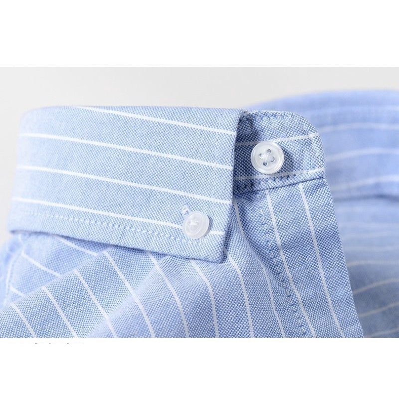 Oxford short sleeves stripe shirt