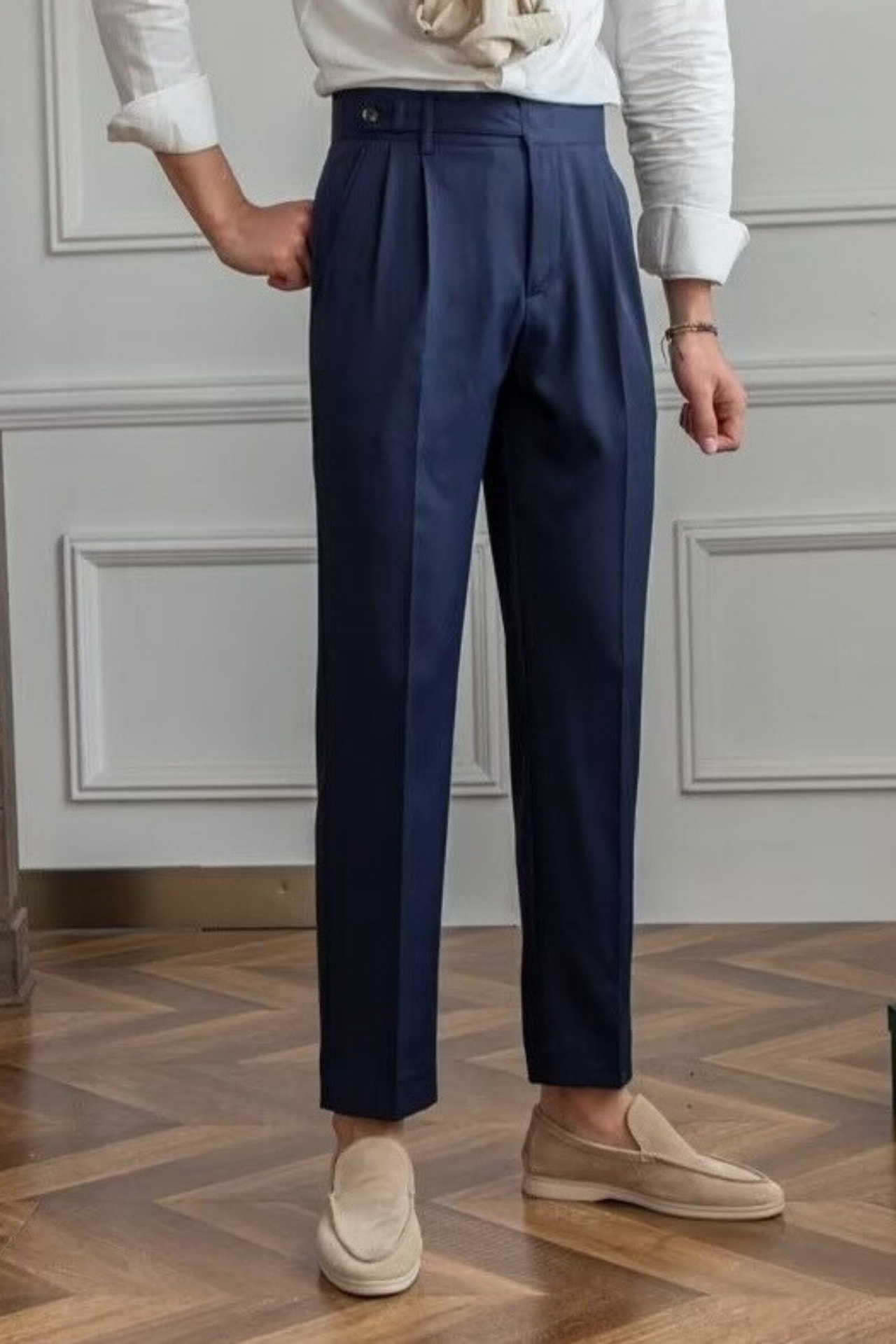 Italian waist slack trousers-1 bottom type