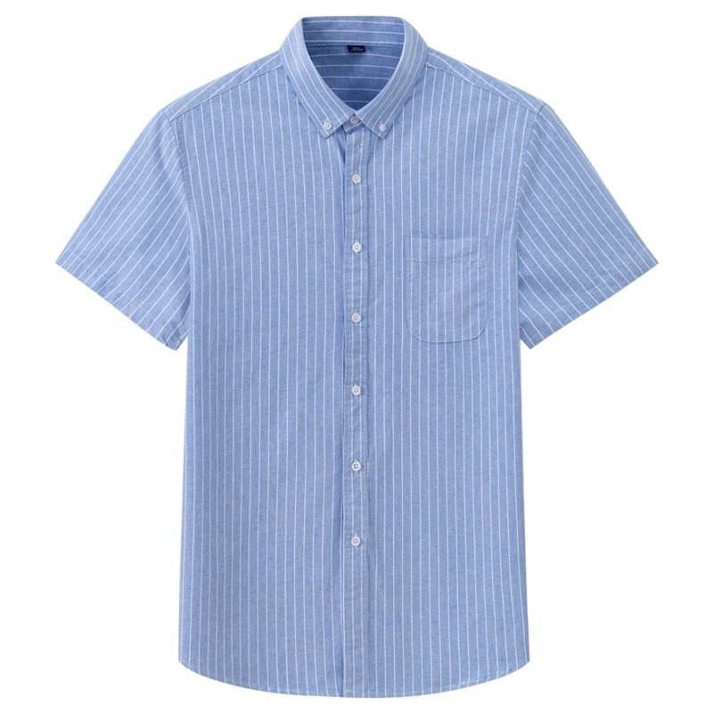 Oxford short sleeves stripe shirt