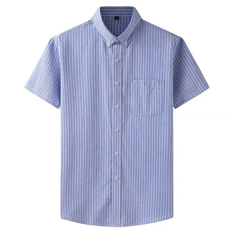 Oxford short sleeves stripe shirt