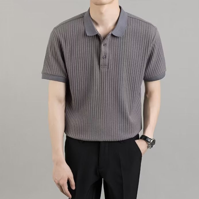 Elegant Stripes Man's Polo Shirt