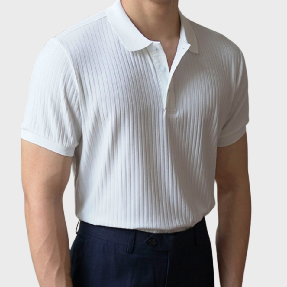 Elegant Stripes Man's Polo Shirt